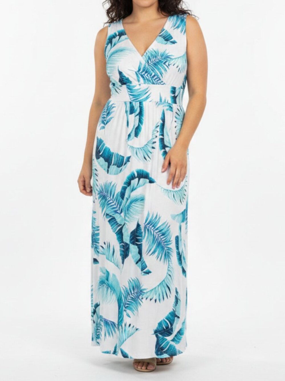 Charter Club Sleeveless Maxi dress with Tropical Palm Print - Picture 12 of 12